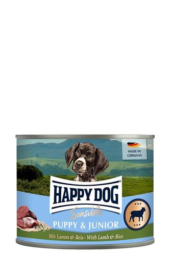 Bild von Happy Dog - Sensible Puppy & Junior - Lamm & Reis - Nassfutter 6 x 200 g