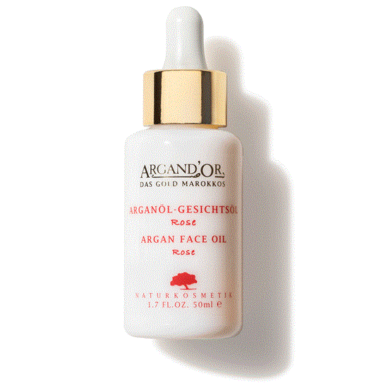 Picture of ARGAND'OR Organic Argan Oil Face Oil "Rose" 50ml - Nourishes - Regenerates - Moisturizes - With hygienic pipette - For all skin types - Vegan natural cosmetics