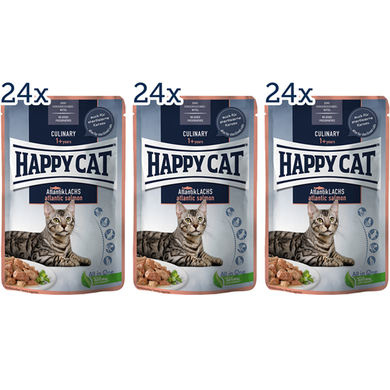 Bild von Happy Cat - Culinary Meat in Sauce Atlantik Lachs Pouch - 72 x 85g
