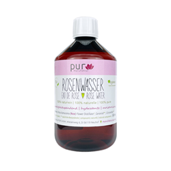 Bild von pur Manufaktur - Bio Rosenwasser 100% naturreines Rosen-Hydrolat 1000ml