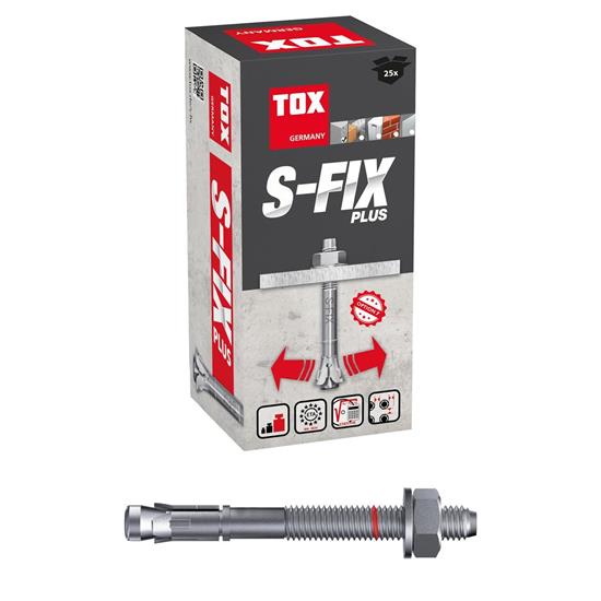 Bild von TOX  S-Fix Plus - Bolzenanker M10 x 120/40+53 mm - Verzinkt - 25 Stück