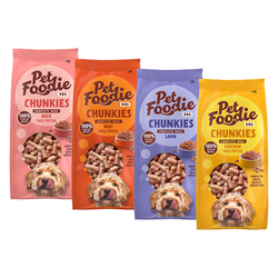 Bild von PetFoodie - Chunkies Dog Rind + Chunkies Dog Lamm + Chunkies Dog Huhn + Chunkies Dog Ente - 4x 500g