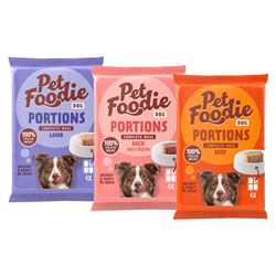 Bild von PetFoodie - 2x Portions Rind + Portions Ente + Portions Lamm für Hunde - 4x (4x 60g)