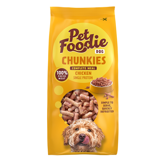 Bild von PetFoodie - Chunkies Dog Huhn - Single Protein - 6x 500g