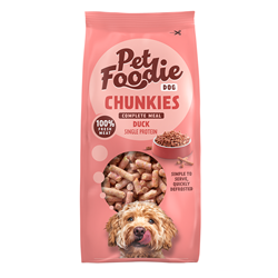 Bild von PetFoodie - Chunkies Dog Ente - Single Protein - 6x 500g