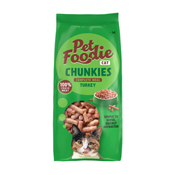 Bild von PetFoodie - Chunkies Cat Pute - 10x 300g