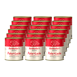 Bild von Barkhofen Tiernahrung - Naturkost für Hunde - Pute + Lachs - 18x 800 g