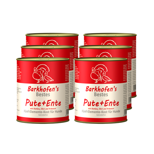 Bild von Barkhofen Tiernahrung - Naturkost für Hunde - Pute + Ente - 6x 800 g
