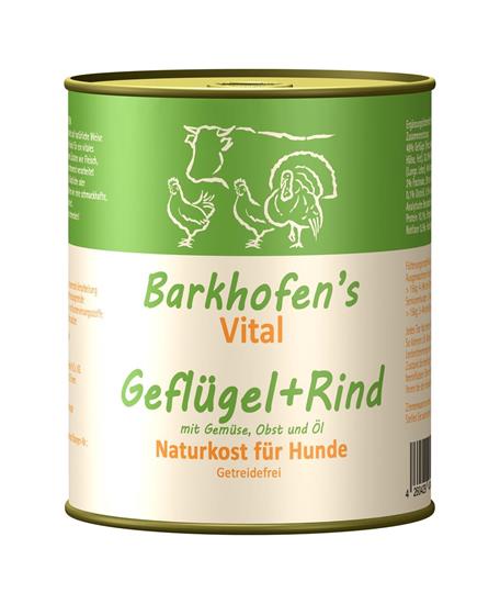 Bild von Barkhofen Tiernahrung - Naturkost für Hunde - VITAL Geflügel + Rind