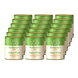 Bild von Barkhofen Tiernahrung - Naturkost für Hunde - VITAL Huhn + Pute - 18x 800 g