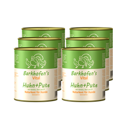 Bild von Barkhofen Tiernahrung - Naturkost für Hunde - VITAL Huhn + Pute - 6x 800 g