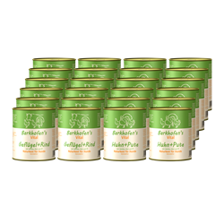 Bild von Barkhofen Tiernahrung - Naturkost für Hunde - VITAL Geflügel , Rind + Huhn, Pute - 24x 800 g