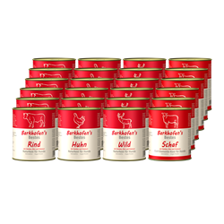 Bild von Barkhofen Tiernahrung - Naturkost für Hunde - Rind + Huhn + Wild + Schaf - 24x 800 g