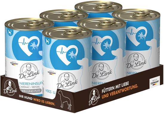 Bild von Dr. Link® SPEZIAL-DIÄT für Hunde - 6x400g Herzinsuffizienz und Niereninsuffizienz I Cardiac / Renal Huhn und Pute