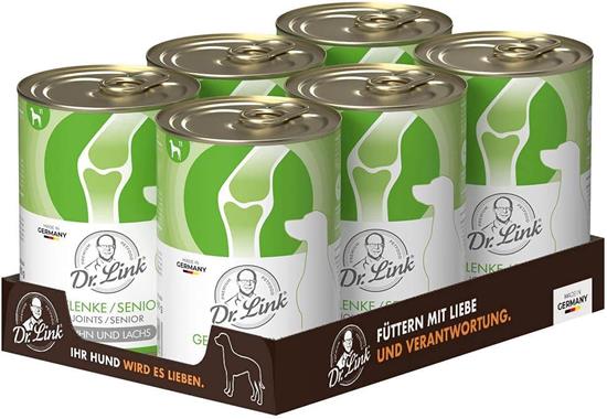 Bild von Dr. Link® Spezial-DIÄT für Hunde -  6x400g Gelenke/Senior | Joints/Senior Huhn und Lachs | Nassfutter für Hunde