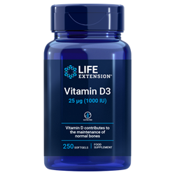 Bild von Life Extension - Vitamin D3 25 mcg (1000 IU) -  2x 250 Softgels