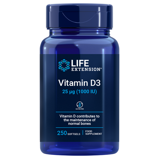 Bild von Life Extension - Vitamin D3 25 mcg (1000 IU) -  2x 250 Softgels