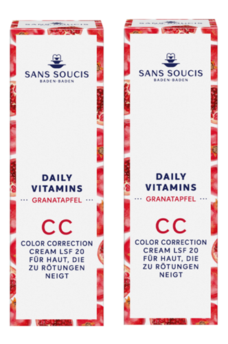Bild von Sans Soucis Daily Vitamins - Granatapfel CC Cream - Anti-Redness LSF 20 - 2x 30 ml