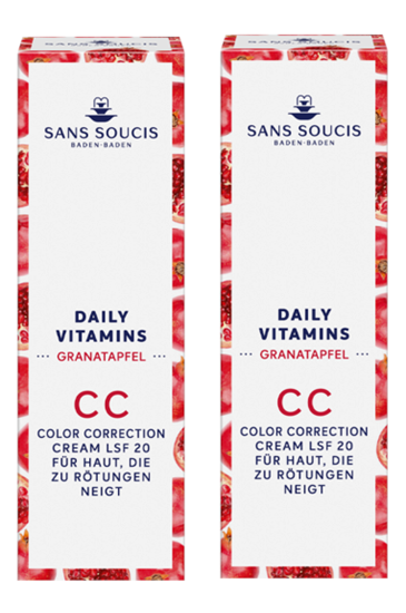 Bild von Sans Soucis Daily Vitamins - Granatapfel CC Cream - Anti-Redness LSF 20 - 2x 30 ml