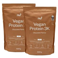 Bild von nu3 - Vegan Protein 3K Chocolate - 2x 1000g