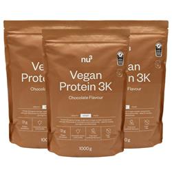 Bild von nu3 - Vegan Protein 3K Chocolate - 3x 1000g