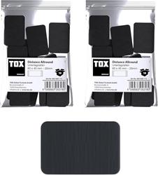 Bild von TOX Distance Allround Unterlegplatten, Ausgleichsplatten aus Kunststoff, belastbar bis 5 Tonnen, Polypropylen, 60 x 40 x 20 mm im Beutel, 2x 10 Stk., 065600113