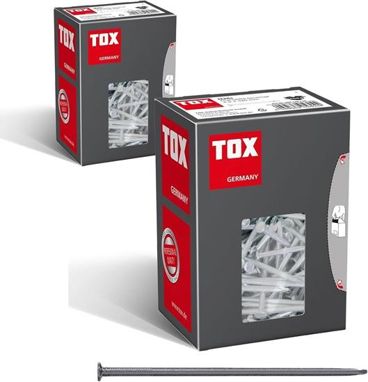 Bild von TOX Drahtstifte Nails Set, Gr 4,2x120 mm mit Senkkopf für einfache Holzverbindungen, universelle Einsatzmöglichkeit im Innen- und Außenbereich, 2x 400 g im Karton