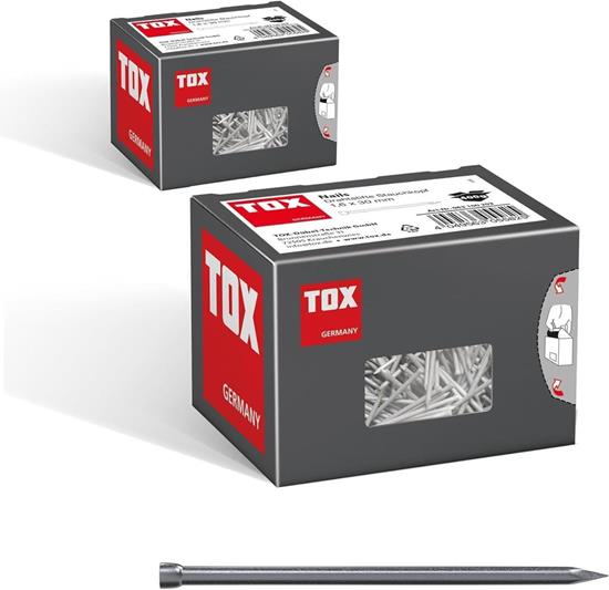Bild von TOX Drahtstifte Nails Set, Gr. 1,6x30 mm mit Stauchkopf für beinahe unsichtbare Befestigungen in Holz, universelle Einsatzmöglichkeit im Innen- und Außenbereich, 2x 400 g im Karton