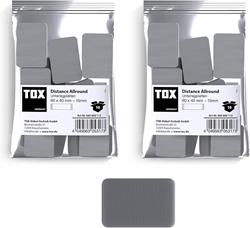 Bild von TOX Distance Allround Unterlegplatten Set, Ausgleichsplatten aus Kunststoff, belastbar bis 5 Tonnen, Polypropylen, 60 x 40 x 15 mm, 2 Beutel