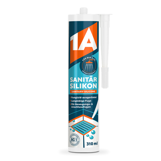 Bild von 1A Bauchchemie - 1x KRISTALLFUGE(graphit) + 2x passendes SANITÄR-SILIKON