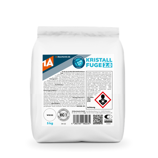 Bild von 1A Bauchchemie - 1x KRISTALLFUGE(weiß) + 2x passendes SANITÄR-SILIKON