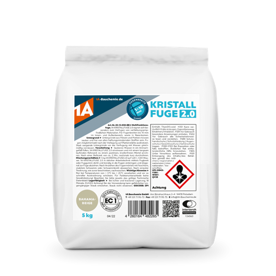 Bild von 1A Bauchemie - Kristallfuge 2.0 bahamabeige - 5 kg