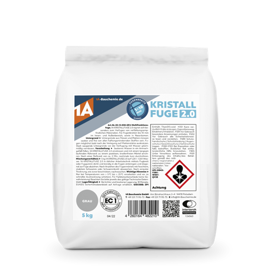 Bild von 1A Bauchemie - Kristallfuge 2.0 grau - 2x 5 kg