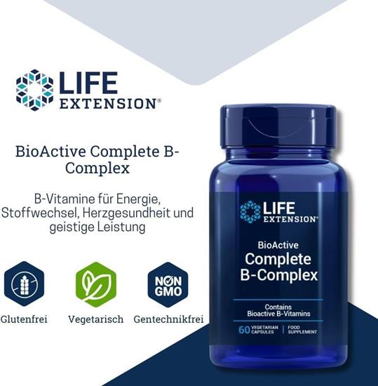 Bild von Life Extension - BioActive Complete B-Complex - 60 Kapseln