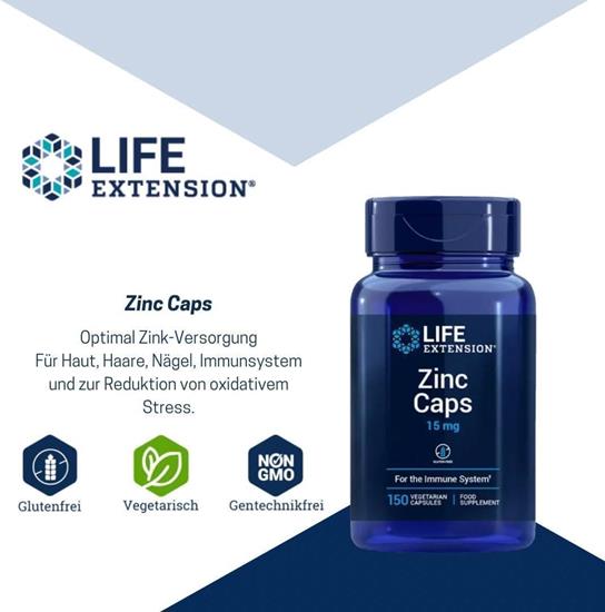 Bild von Life Extension - Zink 15 mg - 2x 150 Kapseln