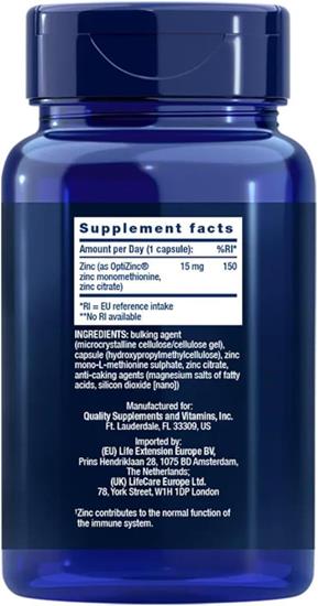 Bild von Life Extension - Zink 15 mg - 2x 150 Kapseln