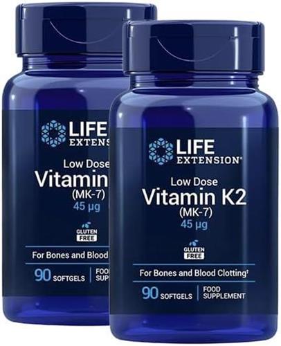 Bild von Life Extension - Low-Dose Vitamin K2 (MK-7) 45 mcg - 2x 90 Softgels