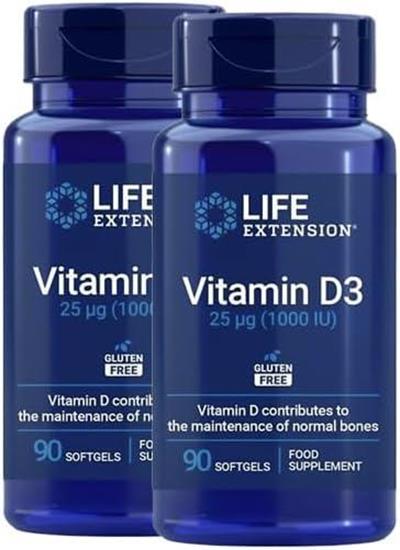 Bild von Life Extension - Vitamin D3 25 mcg (1000 IU) - 2x 90 Softgels