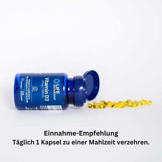 Bild von Life Extension - Vitamin D3 25 mcg (1000 IU) - 2x 90 Softgels