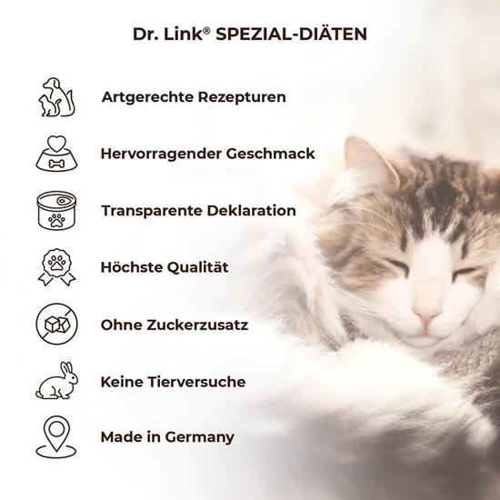 Bild von Dr. Link - SPEZIAL-DIÄT für Katzen -  Magen-Darm | Gastro-Intestinal - Geflügel und Rind - 6x200g