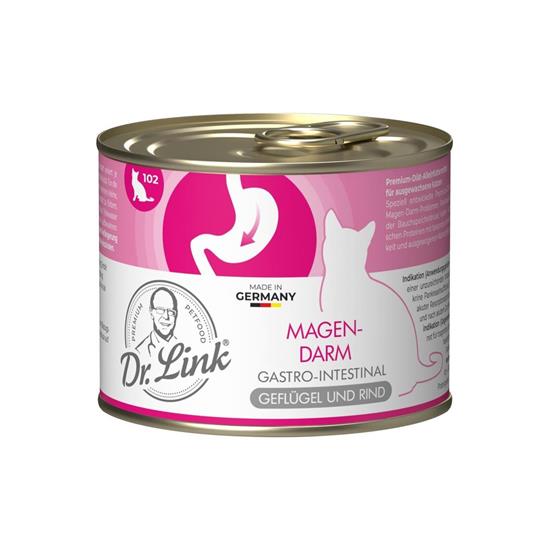 Bild von Dr. Link - SPEZIAL-DIÄT für Katzen -  Magen-Darm | Gastro-Intestinal - Geflügel und Rind - 6x200g