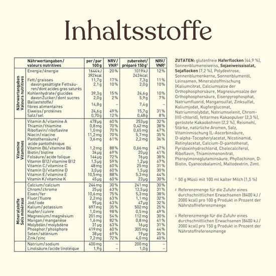 Bild von BEAVITA Vitalkost Diät- Müsli, Schoko, 2x 500g
