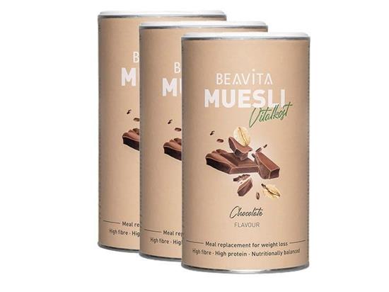 Bild von BEAVITA Vitalkost Diät- Müsli, Schoko, 3x 500g