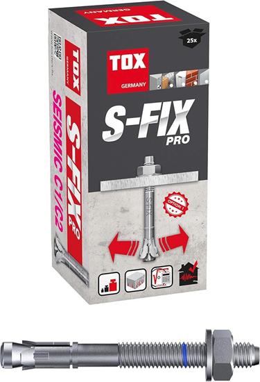 Bild von TOX 04010216 S-Fix Pro Ankerbolzen aus verzinktem Stahl, M10x105/25 mm, 25 Einheiten