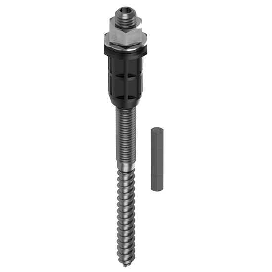 Bild von TOX 073671061 Thermo Proof Wood Schwerlast-Abstandsmontagesystem, Silber, M12 x 170 mm