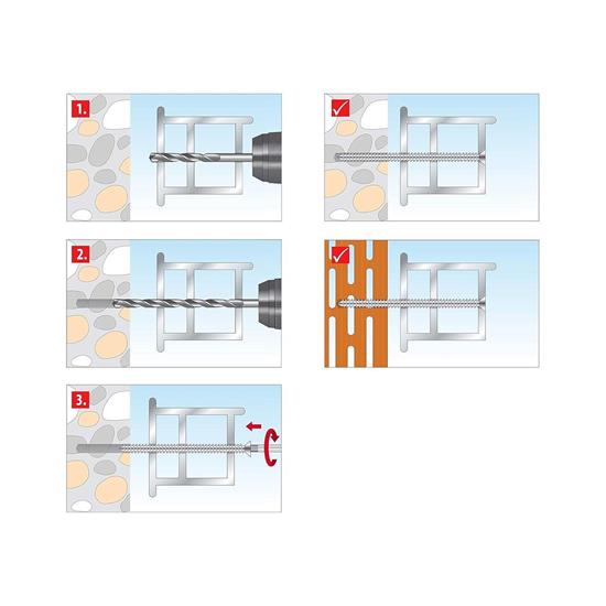 Bild von TOX 091601431 Window Pro SK Rahmenschraube aus einsatzgehärtetem Stahl, Abstandsmontage für Fenster und Türen, Senkkopf mit TX30-Antrieb, 7,5x182 mm