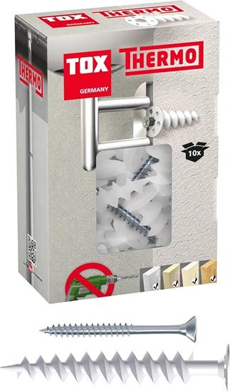 Bild von TOX 155 mm Dämmstoffdübel Thermo inkl. passender Dämmstoff, ohne Vorbohren, für EPS, XPS 20, PUR und Holzfaserplatten, 10 Dübel und Schrauben im Karton, 072101311, Weiß