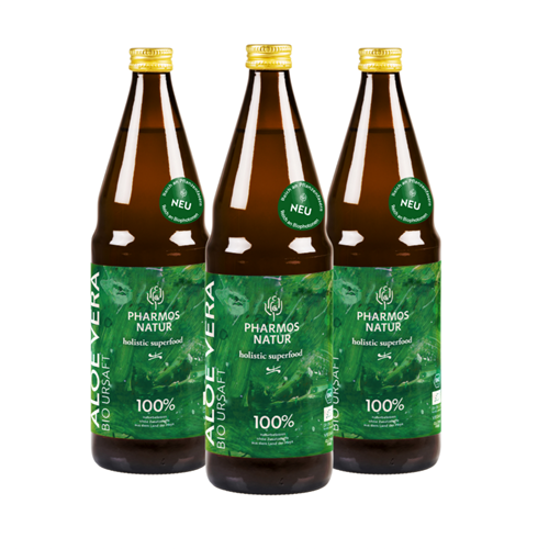Picture of Pharmos Natur - Aloe Vera Bio Ursaft Kurpackung - 3x750 ml