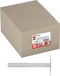 Picture of TOX 8 x 140 mm, witterungsbeständiger Dübel für Dämmstoffplatten, einfache Schlagmontage ohne Wärmebrücken Karton, Dämmstoffdübel Husky, Schlagdübel mit Kunststoffnagel, 50 Stück, 02210246, Weiß