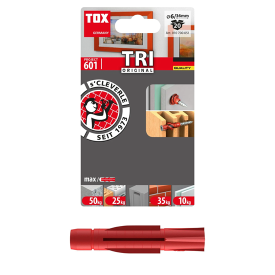Bild von TOX Allzweckdübel Tri 6x36 mm, 20 Stück, 010700051